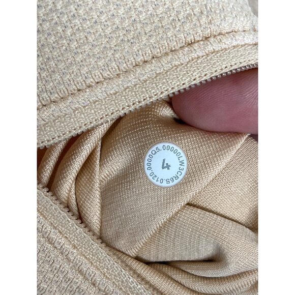 Lululemon For The Chill Of‎ It 1/2 Zip Top Ivory Peach Size 4 - Picture 9 of 10